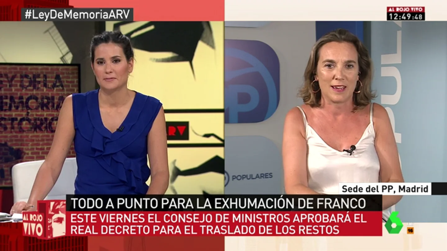 Cuca Gamarra, sobre el decreto ley para exhumar a Franco: "Pedimos que no se busque el enfrentamiento, hay que llevarlo con más normalidad" Cuca Gamarra, sobre el decreto ley para exhumar a Franco: "Pedimos que no se busque el enfrentamiento, hay que llevarlo con más normalidad"