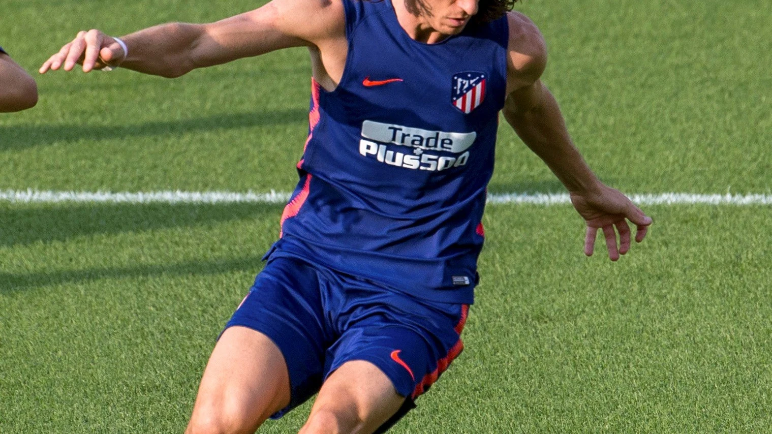 Filipe Luis durante un entrenamiento