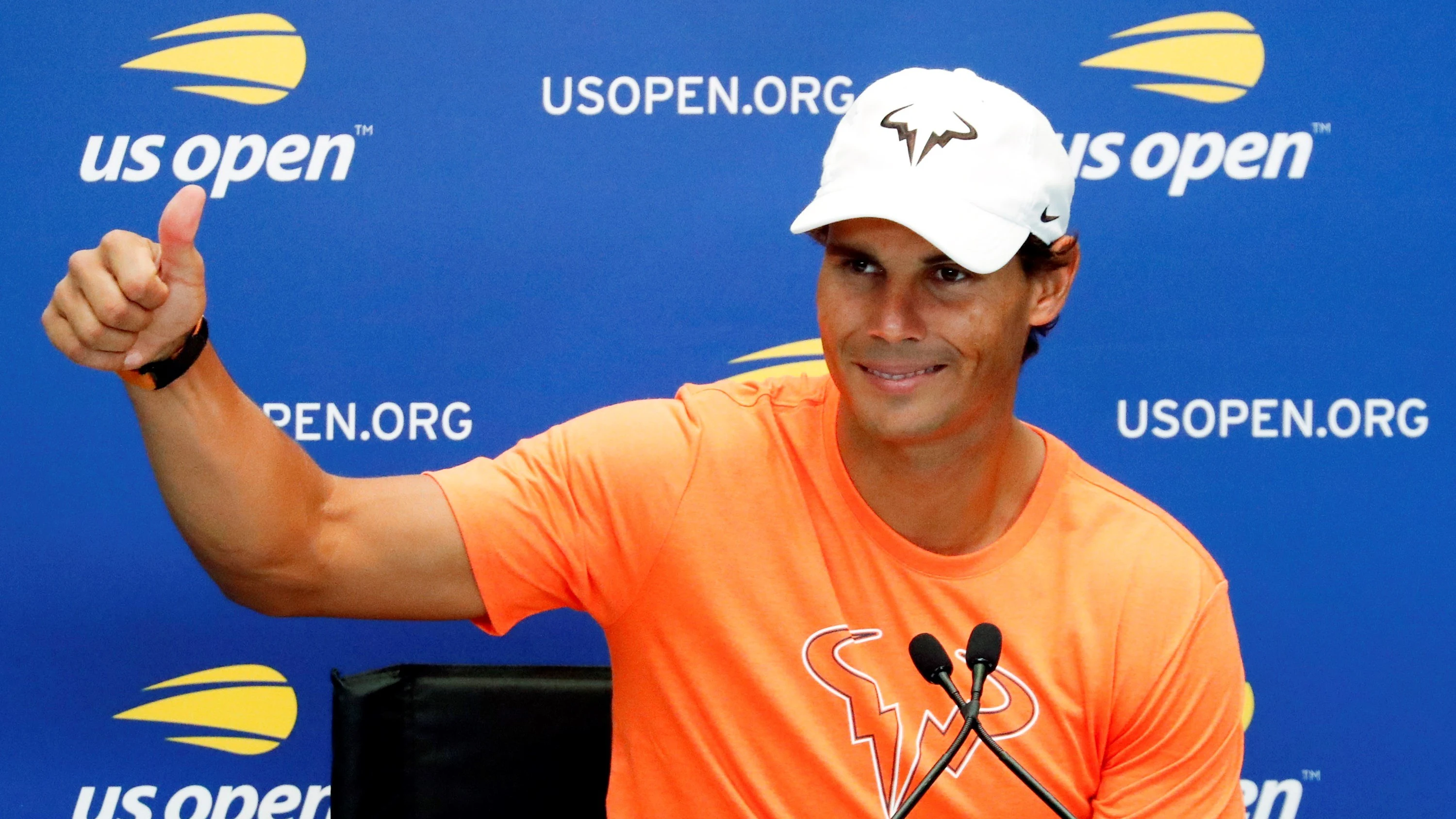 Rafa Nadal en rueda de prensa