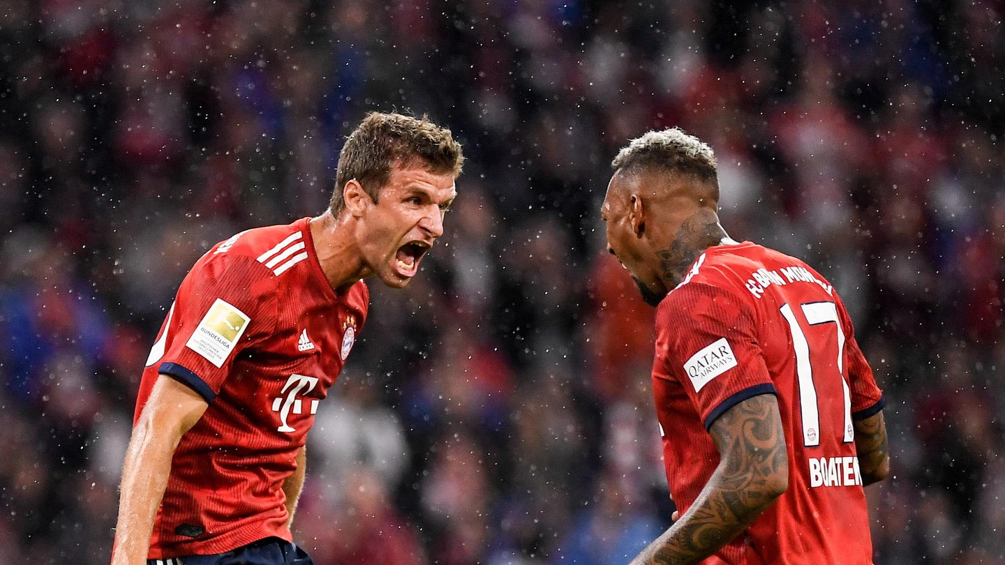 Jugadores del Bayern celebrando un gol Jugadores del Bayern celebrando un gol