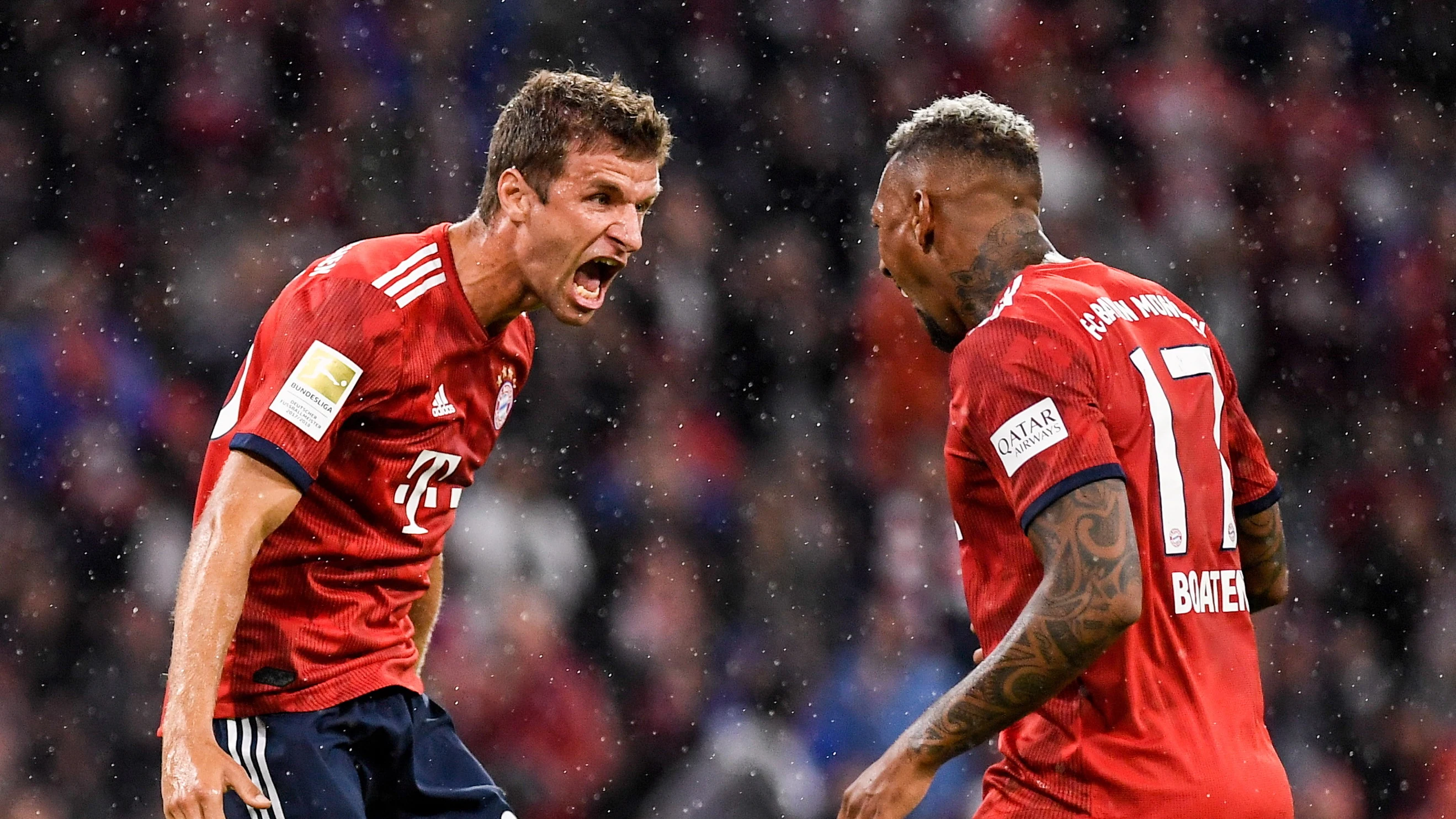 Jugadores del Bayern celebrando un gol