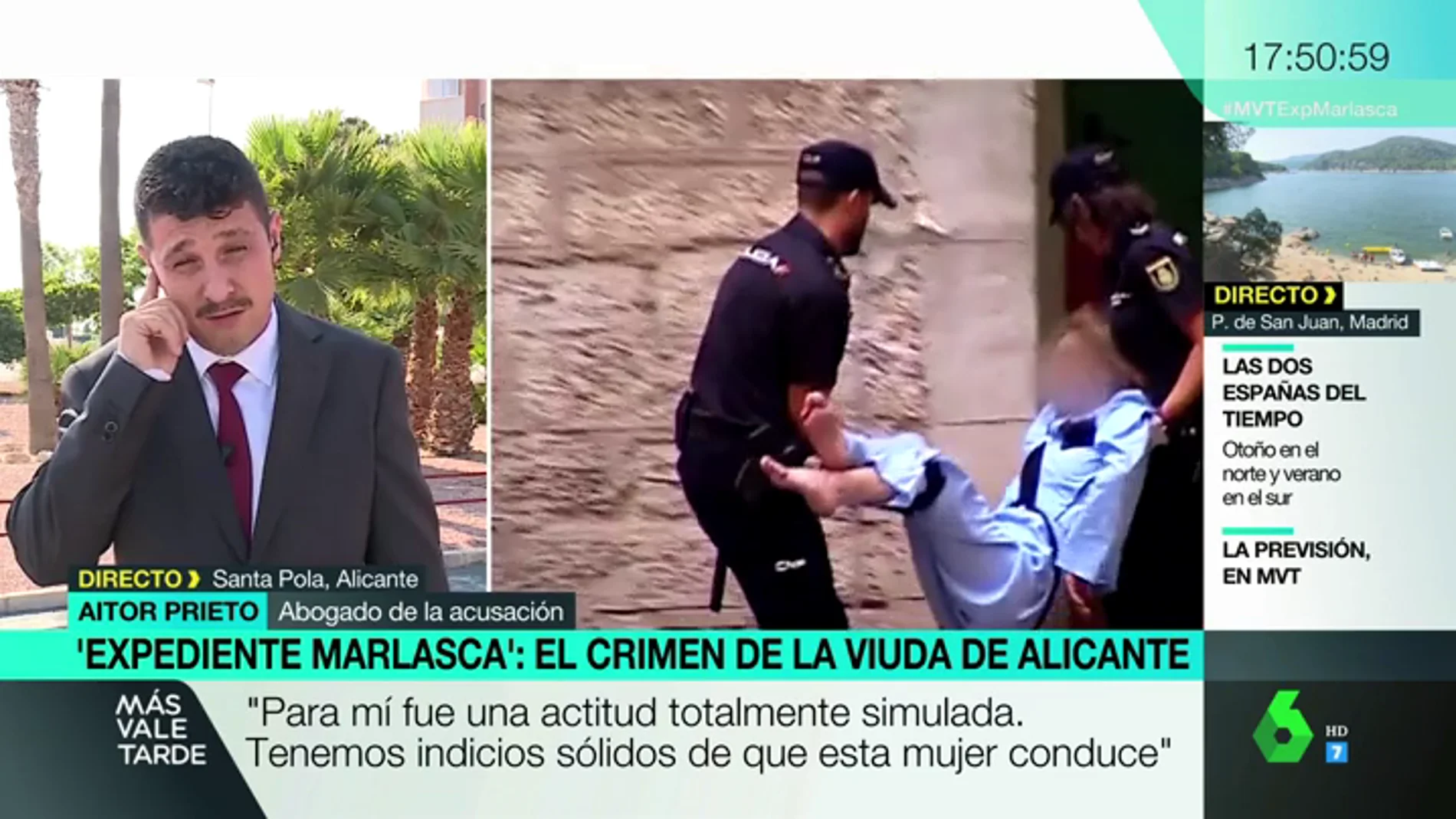 Habla el abogado de la acusación del crimen de Alicante: "Ella simula un estado vegetal pero hay indicios sólidos de que no es así"