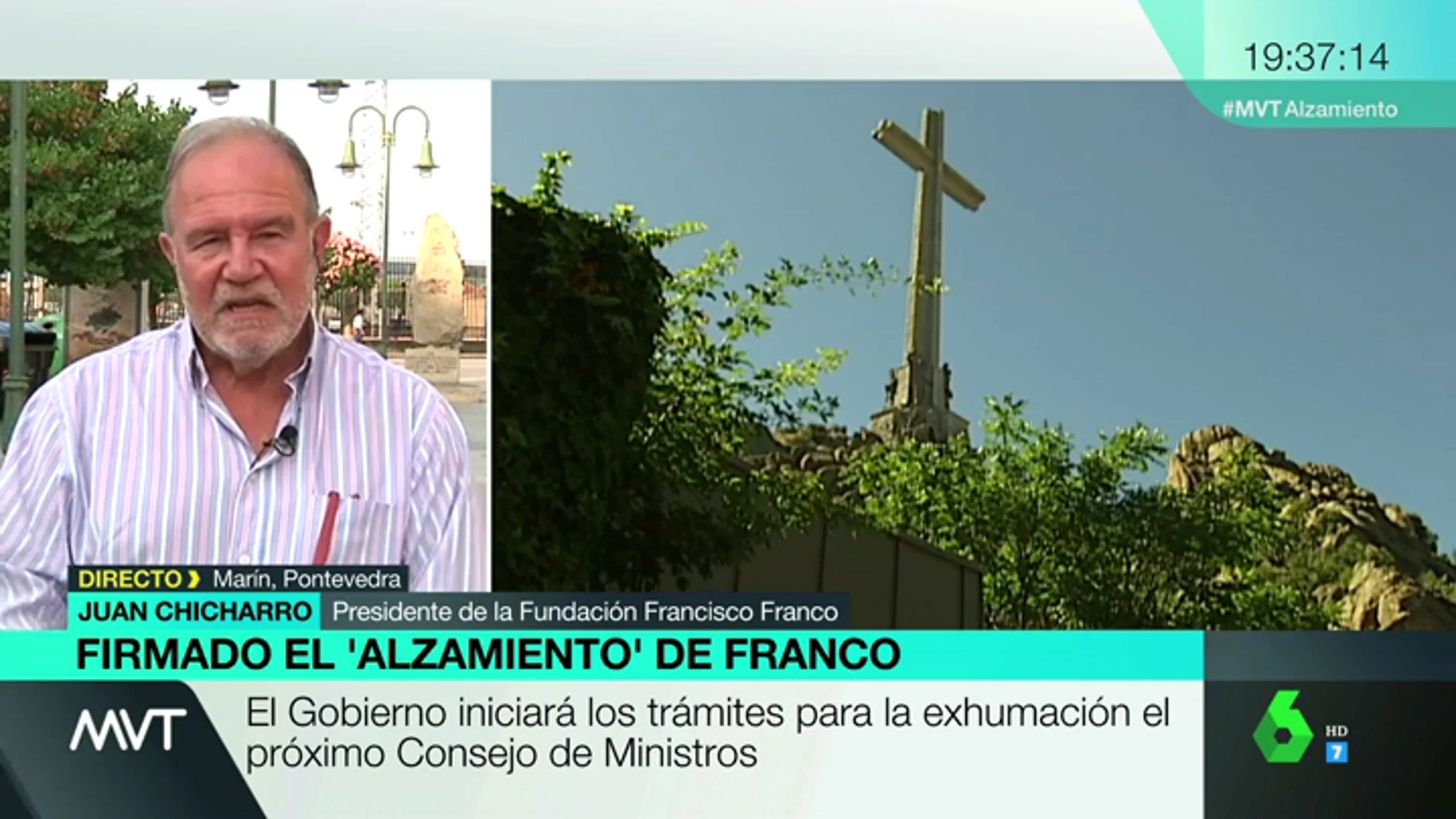 Juan Chicharro: "Franco pudo haber quemado las fosas de los republicanos, pero les quiso dar un entierro digno"
