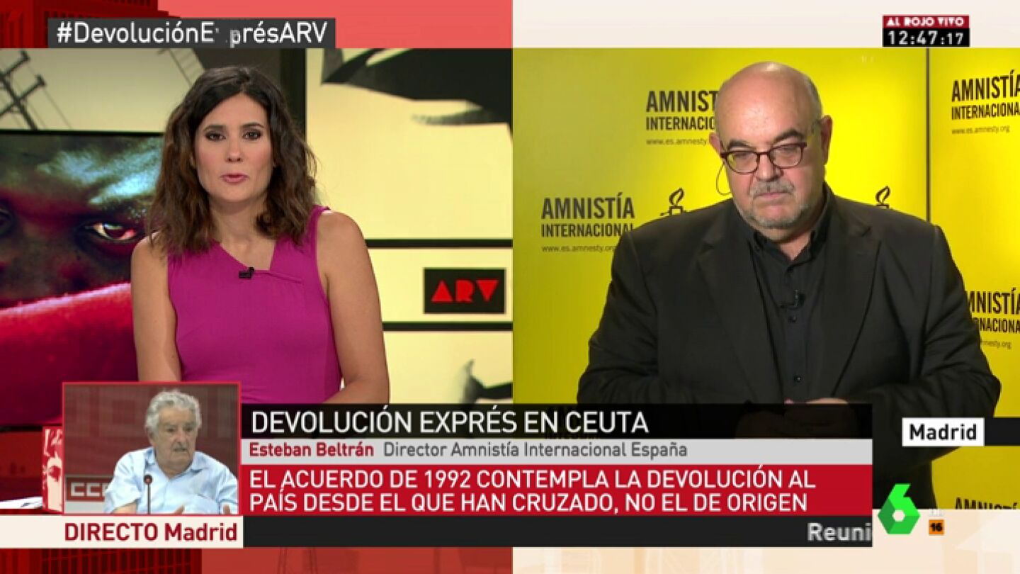 Esteban Beltr&aacute;n: "Nos sorprende que argumenten que hay garant&iacute;as de asistencia cuando hablamos de 24 horas y 116 personas expulsadas"
