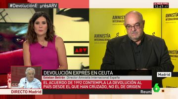 Esteban Beltrán: "Nos sorprende que argumenten que hay garantías de asistencia cuando hablamos de 24 horas y 116 personas expulsadas"