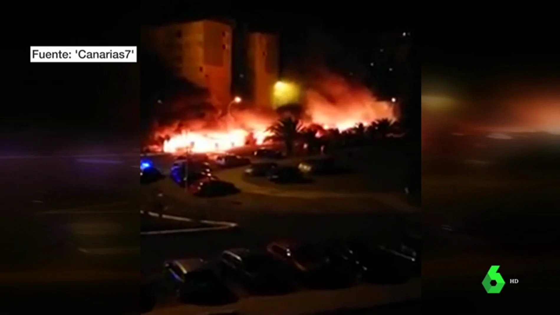 Hasta 26 coches arden de madrugada en Gran Canaria