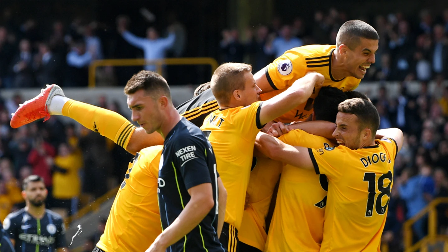 El Wolverhampton celebra un gol El Wolverhampton celebra un gol