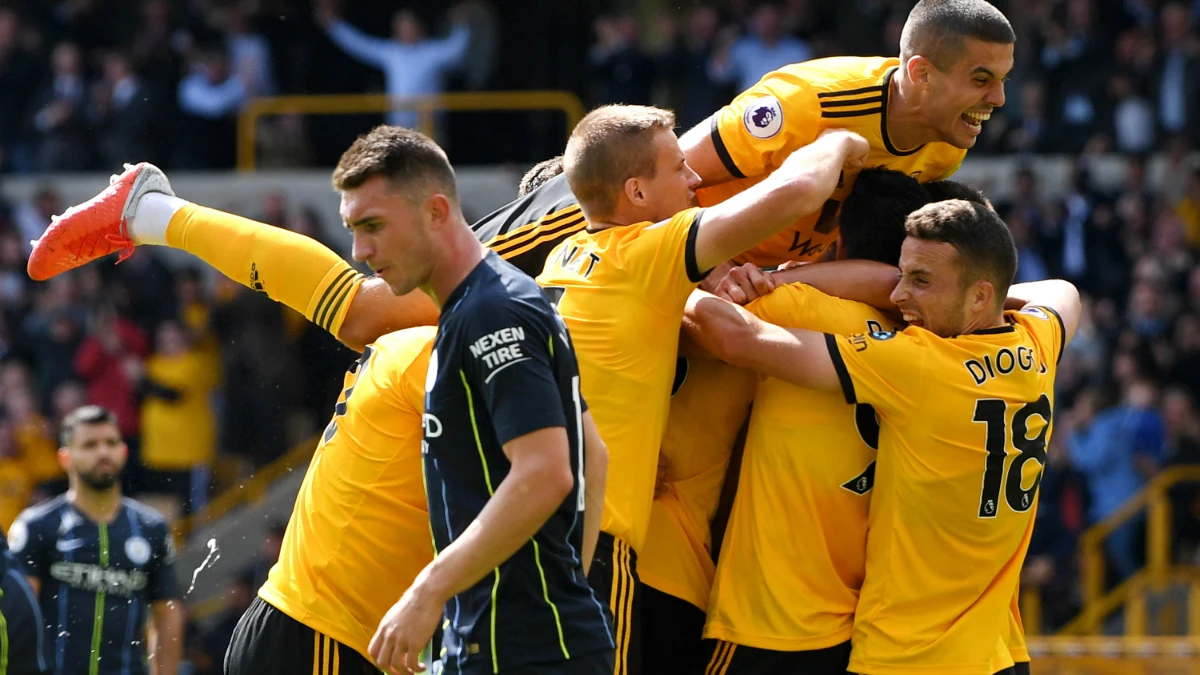 El Wolverhampton celebra un gol