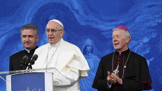 El papa Francisco durante un discurso en Irlanda El papa Francisco durante un discurso en Irlanda