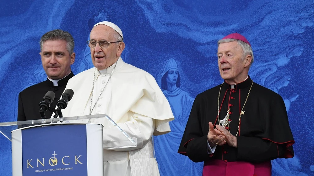 El papa Francisco durante un discurso en Irlanda