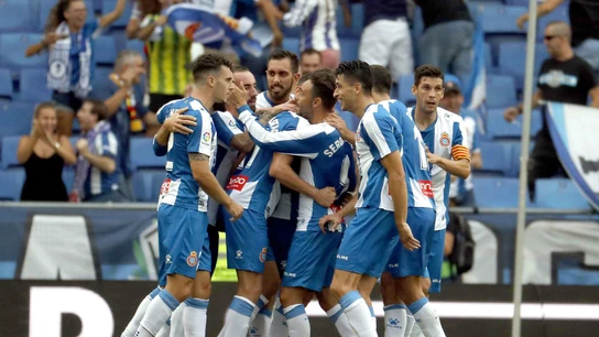 El Espanyol celebra un gol El Espanyol celebra un gol