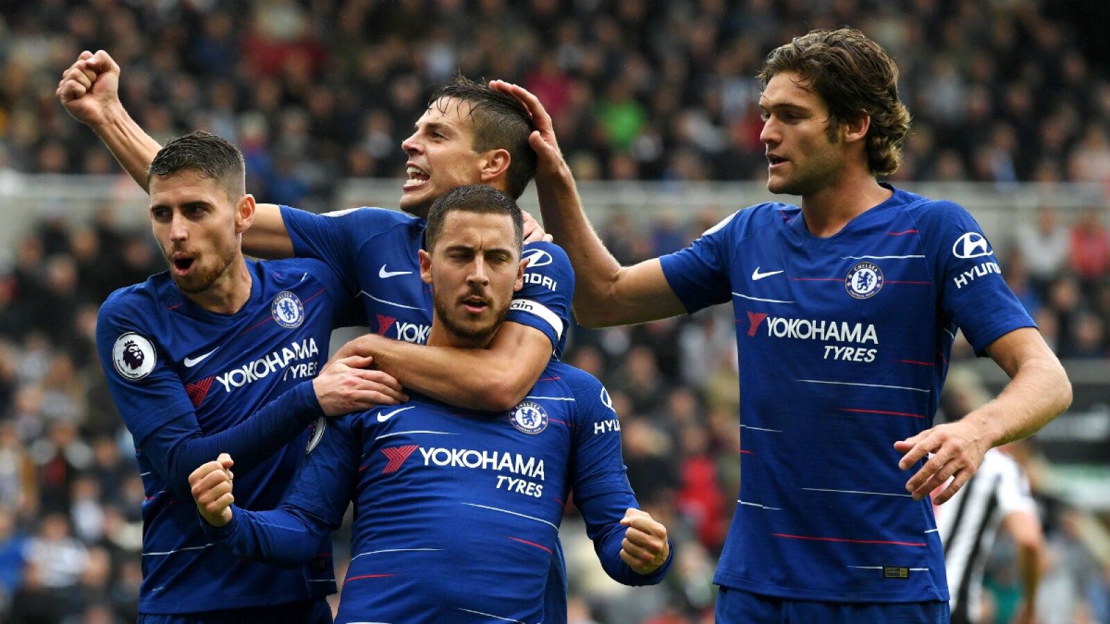 El Chelsea celebra un gol