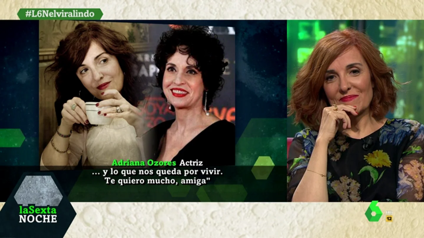 La sorpresa de la actriz Adriana Ozores a Elvira Lindo La sorpresa de la actriz Adriana Ozores a Elvira Lindo