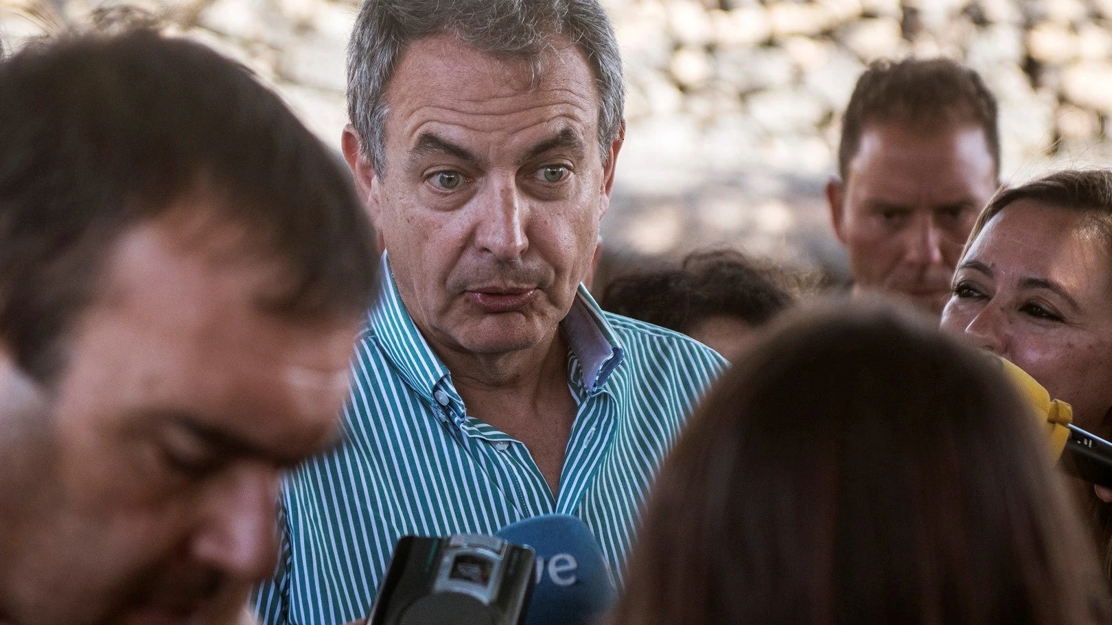 José Luis Rodríguez Zapatero ante los medios