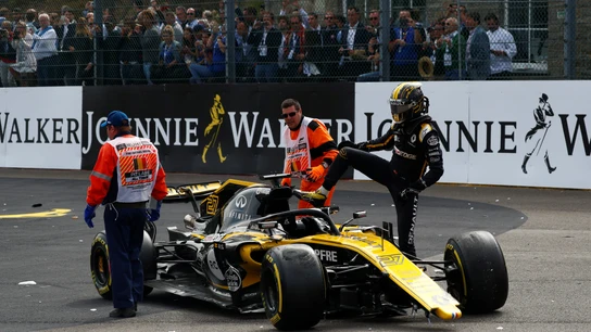 Nico Hulkenberg, tras el accidente en el GP de Bélgica Nico Hulkenberg, tras el accidente en el GP de Bélgica