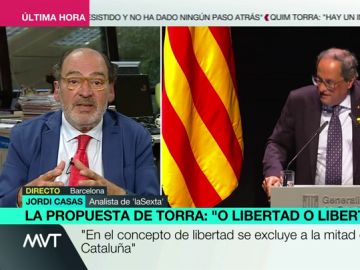 Jordi Casas, sobre la intervención de Torra: "Hoy se ha demostrado que hay ciudadanos de primera. El lugar donde debe expresarse es el Parlament" Jordi Casas, sobre la intervención de Torra: "Hoy se ha demostrado que hay ciudadanos de primera. El lugar donde debe expresarse es el Parlament"