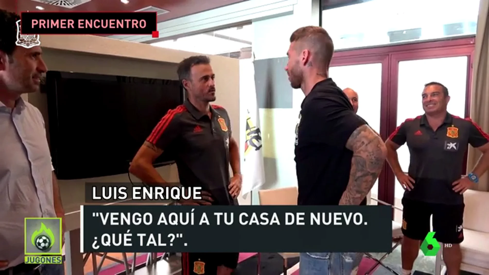 Luis Enrique y Sergio Ramos tuvieron su primer encuentro en la Selección