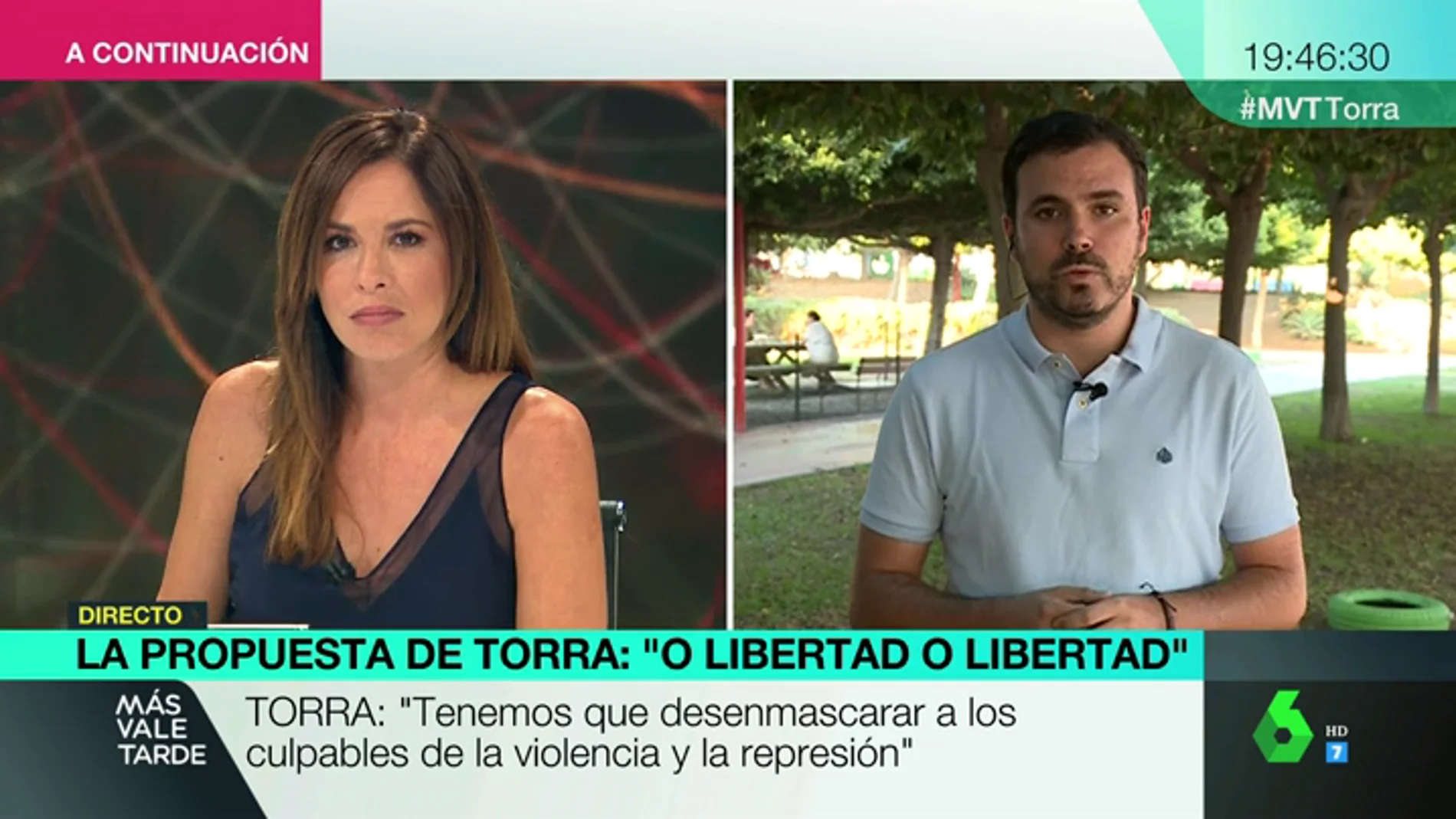 Alberto Garzón defiende el diálogo con Cataluña: "Hay que intentar que este proceso no suponga una vía unilateral a la independencia"