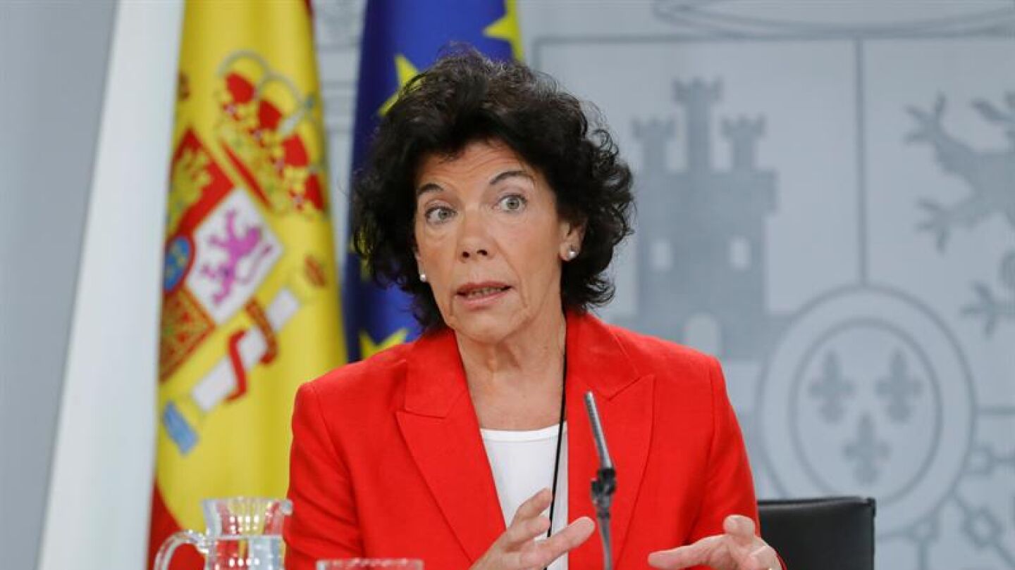 La ministra de Educaci&oacute;n y Formaci&oacute;n Profesional y Portavoz del Gobierno, Isabel Cela&aacute;