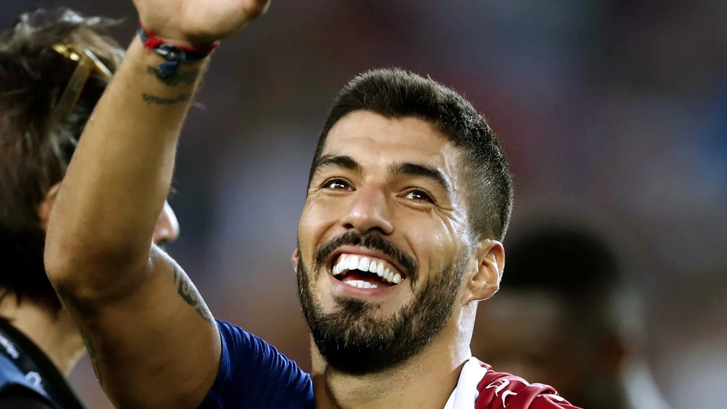Luis Suárez tras ganar al Huesca Luis Suárez tras ganar al Huesca