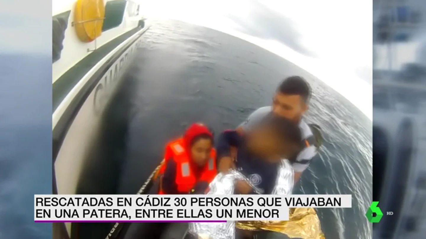 Migrantes rescatados en Cádiz Migrantes rescatados en Cádiz