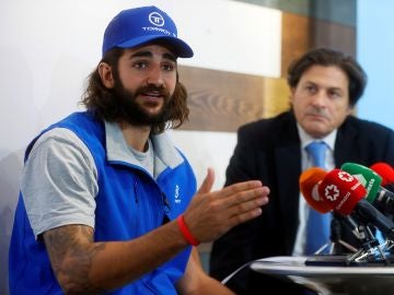 Ricky Rubio en rueda de prensa Ricky Rubio en rueda de prensa