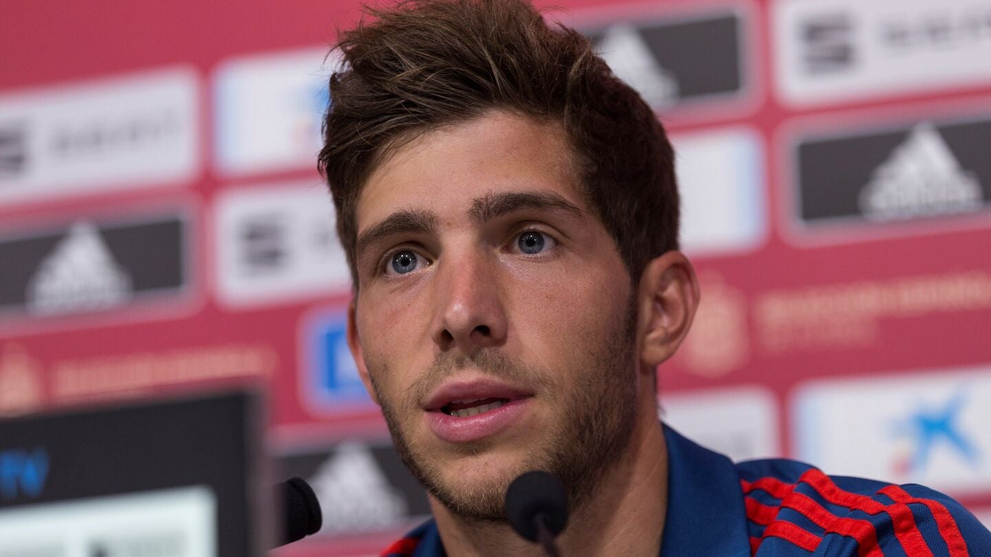 Sergi Roberto en rueda de prensa