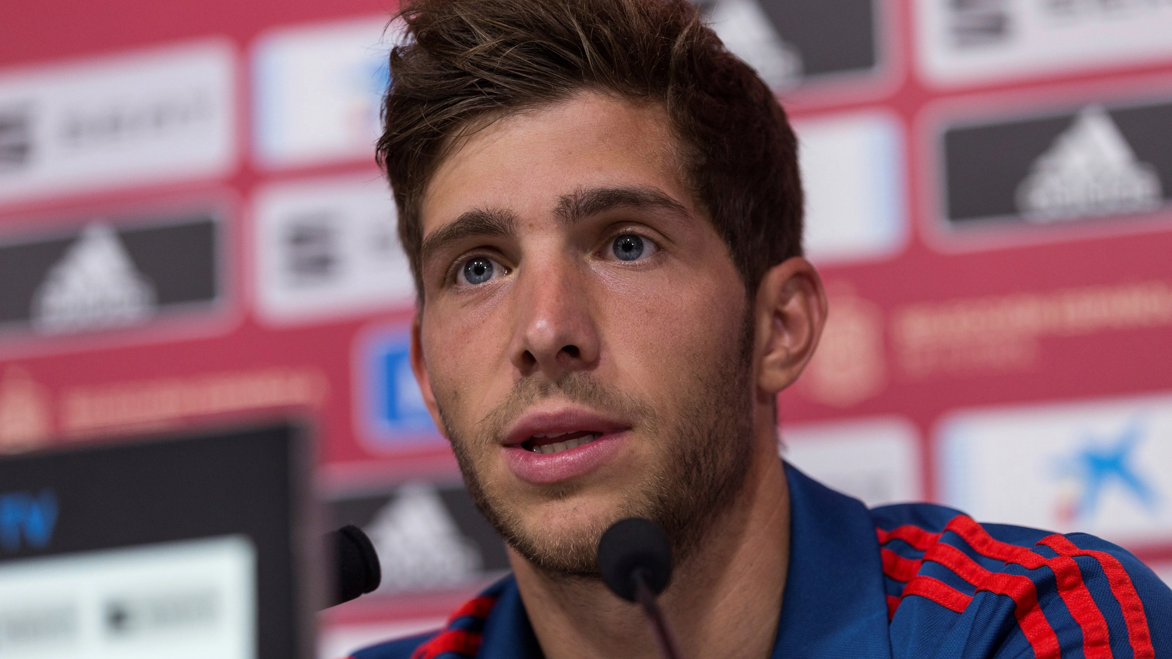 Sergi Roberto en rueda de prensa