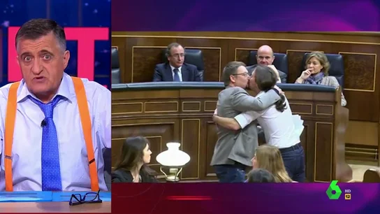 El Gran Wyoming, Xavier Domenech y Pablo Iglesias El Gran Wyoming, Xavier Domenech y Pablo Iglesias