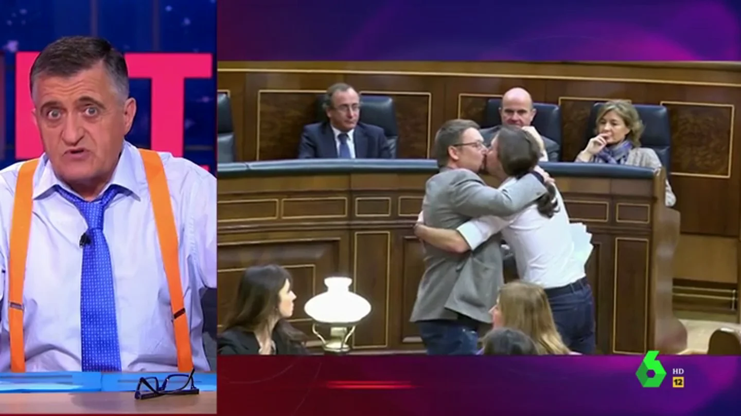 El Gran Wyoming, Xavier Domenech y Pablo Iglesias El Gran Wyoming, Xavier Domenech y Pablo Iglesias
