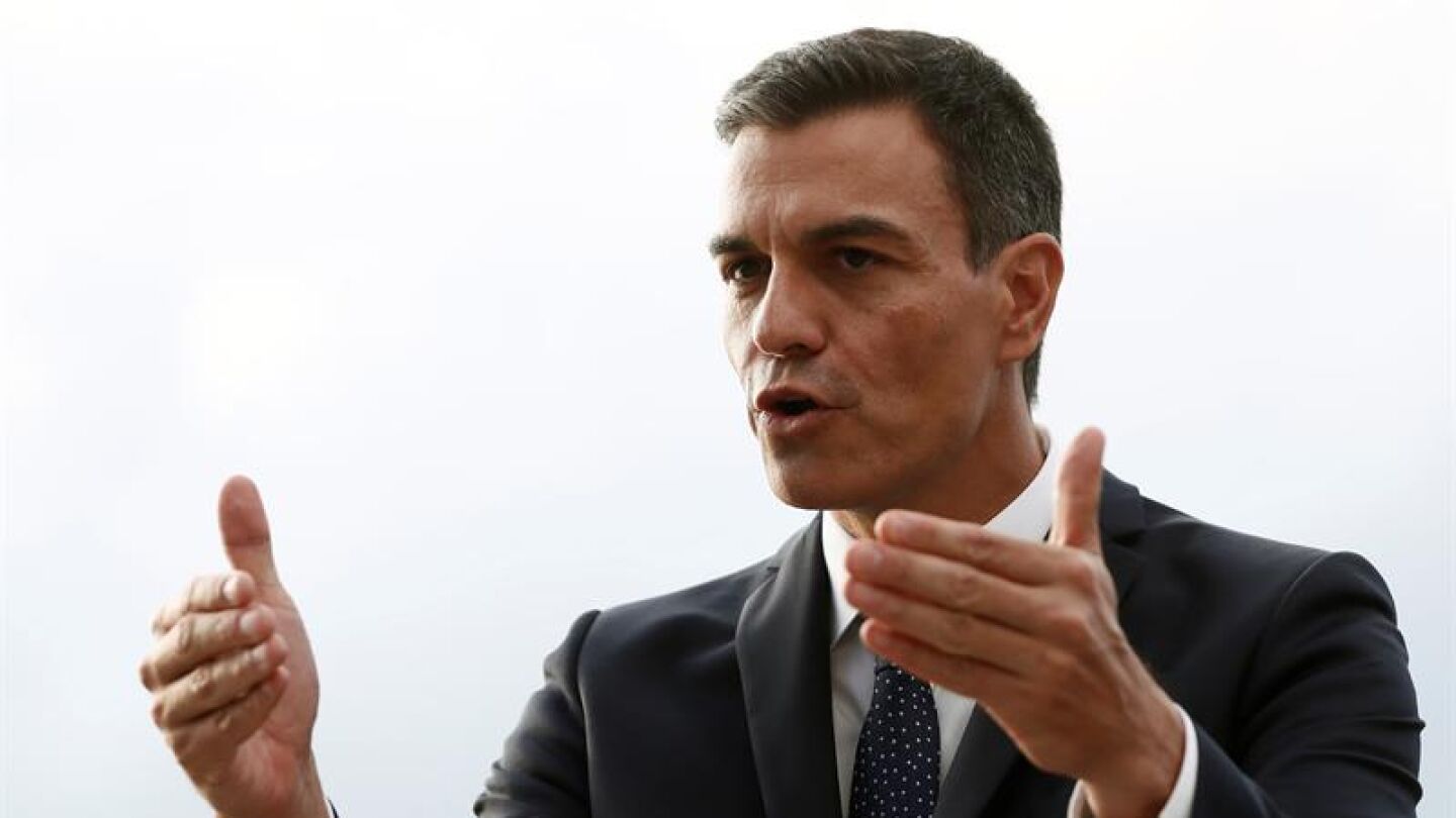 Pedro S&aacute;nchez en una rueda de prensa