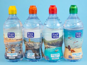 Las polémicas botellas de agua de Font Vella Las polémicas botellas de agua de Font Vella