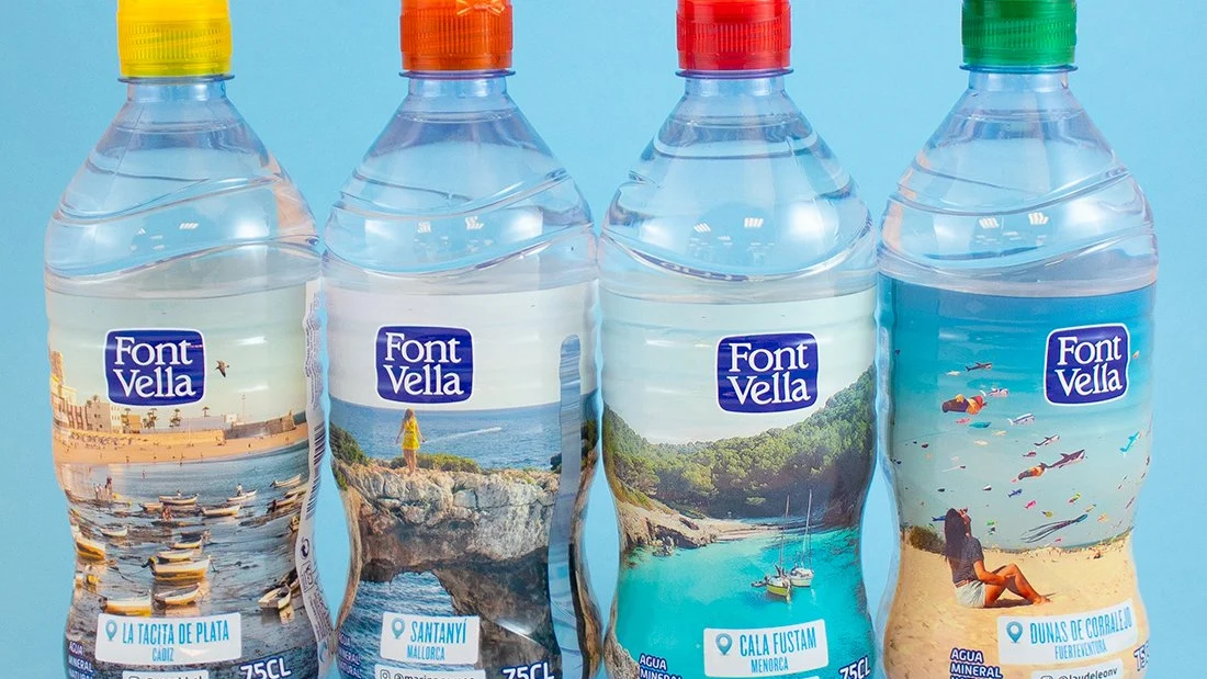 Las polémicas botellas de agua de Font Vella Las polémicas botellas de agua de Font Vella