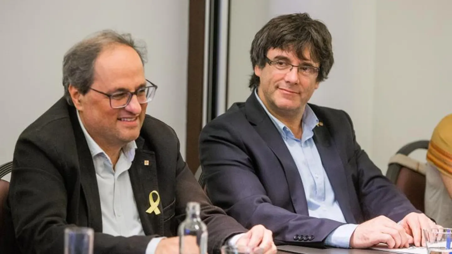 Quim Torra con Carles Puigdemont Quim Torra con Carles Puigdemont