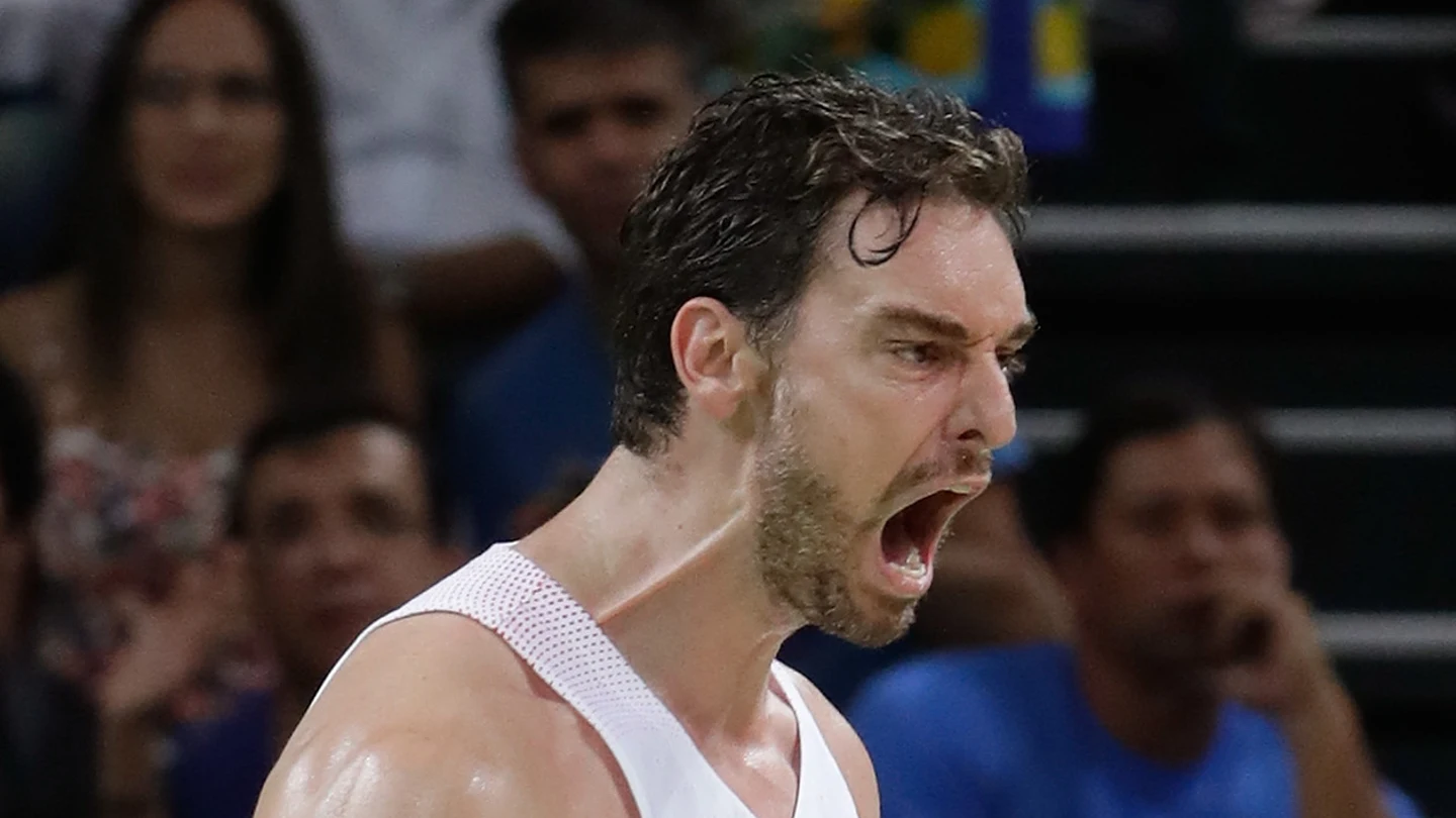 Pau Gasol con la selección española de baloncesto Pau Gasol con la selección española de baloncesto
