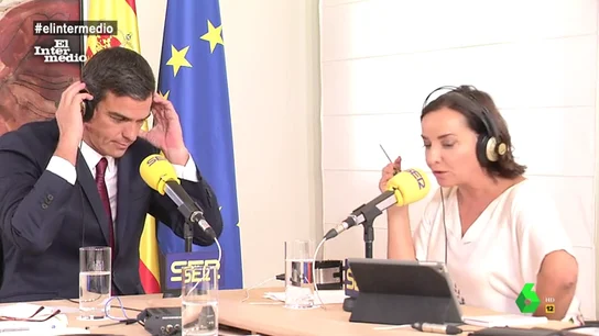 Pedro Sánchez en una entrevista con Pepa Bueno Pedro Sánchez en una entrevista con Pepa Bueno