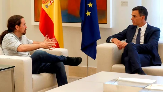 Pedro Sánchez y Pablo Iglesias Reunión en la Moncloa 06/09/2018