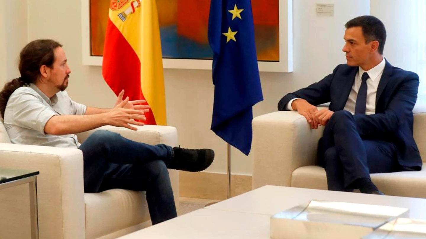 Pedro Sánchez y Pablo Iglesias Reunión en la Moncloa 06/09/2018