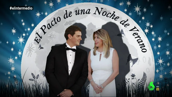 El Intermedio presenta 'El Pacto de una Noche de Verano': "el papel de Rivera está al nivel de otras actuaciones como 'no soy de derechas, soy de centro'" El Intermedio presenta 'El Pacto de una Noche de Verano': "el papel de Rivera está al nivel de otras actuaciones como 'no soy de derechas, soy de centro'"