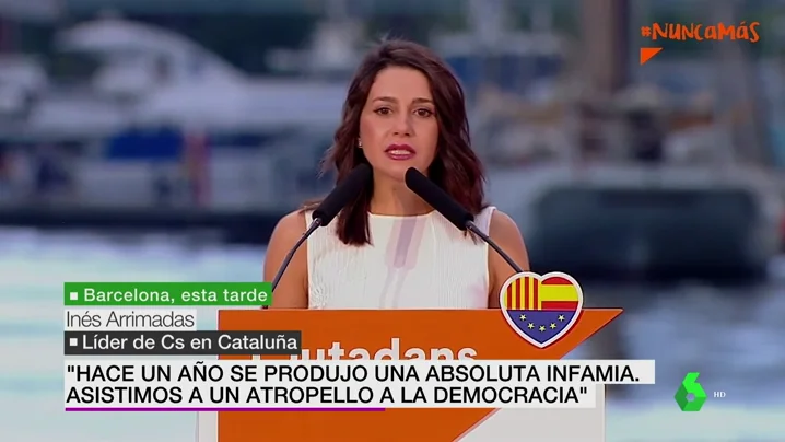 Ciudadanos organiza un acto de protesta a las leyes de desconexión independentista: "Hace un año se produjo una infamia" Ciudadanos organiza un acto de protesta a las leyes de desconexión independentista: "Hace un año se produjo una infamia"