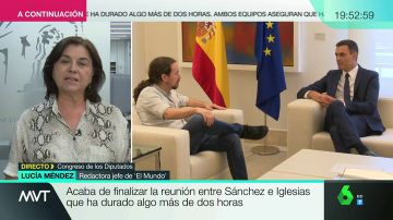 Lucía Méndez, sobre la reunión entre Sánchez e Iglesias: "Podemos necesita presentarse como socio preferente del PSOE
