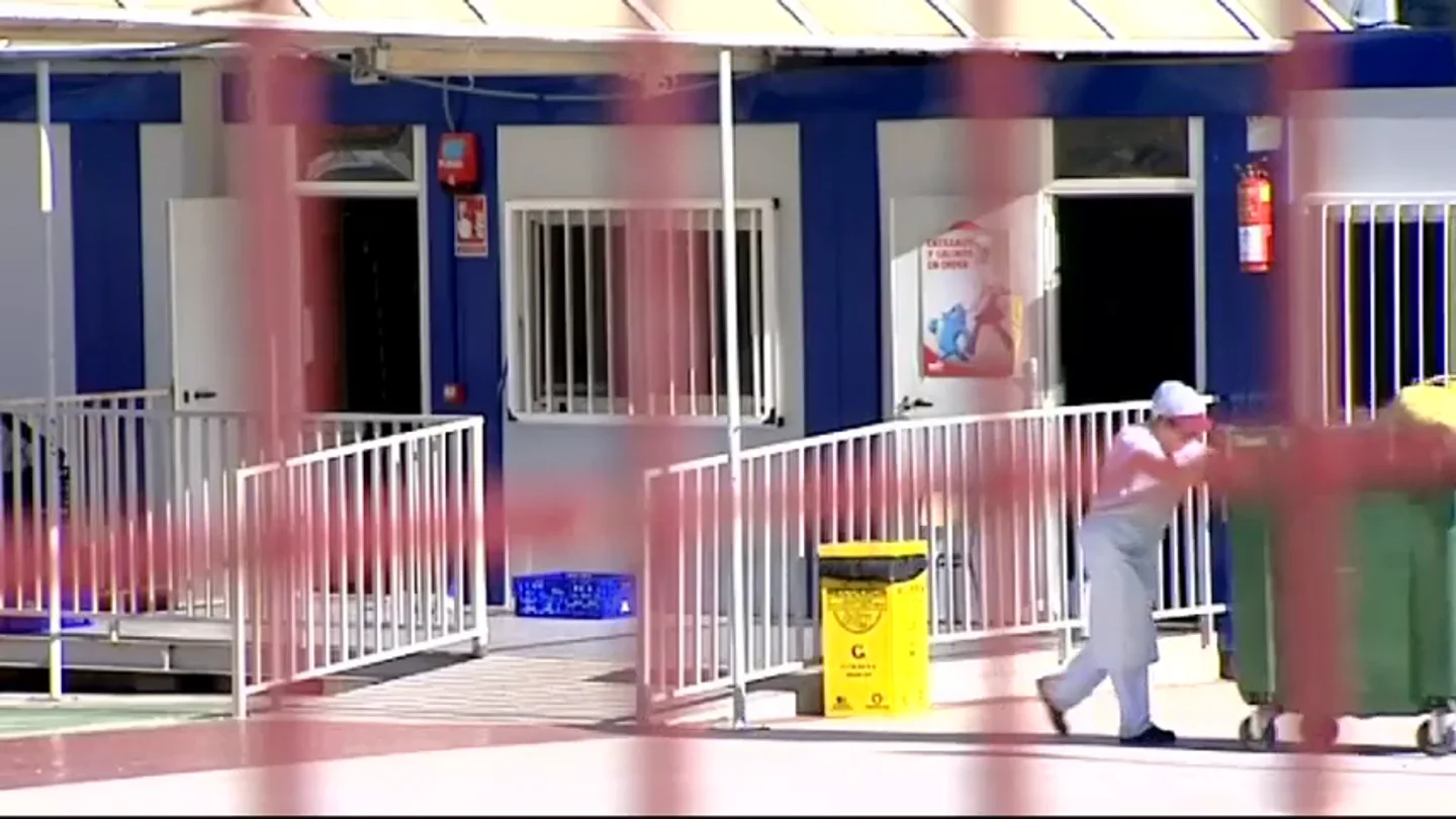 Imagen de archivo de barracones en un colegio Los padres denuncian las condiciones de los barracones