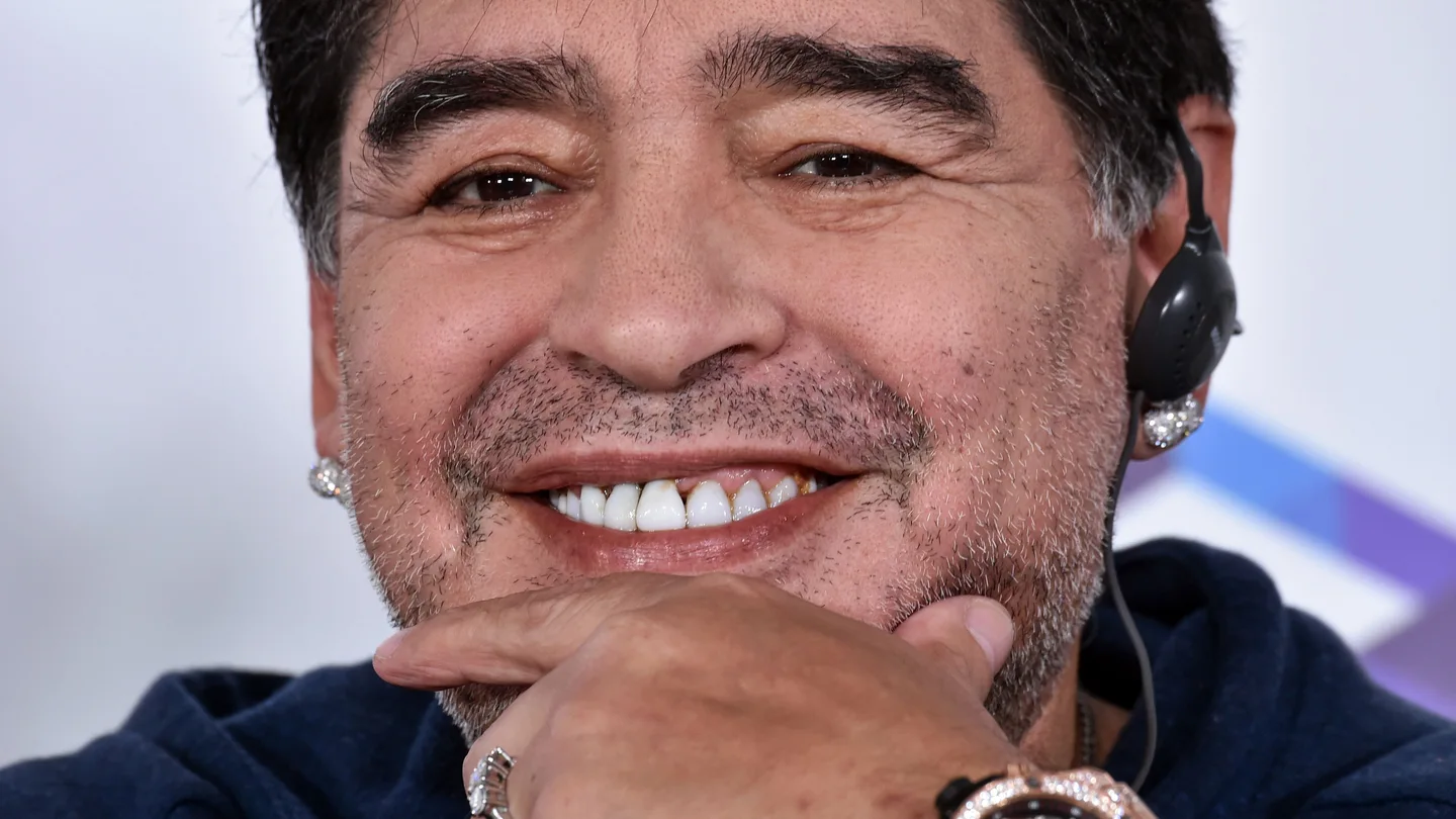 Diego Maradona en rueda de prensa Diego Maradona en rueda de prensa