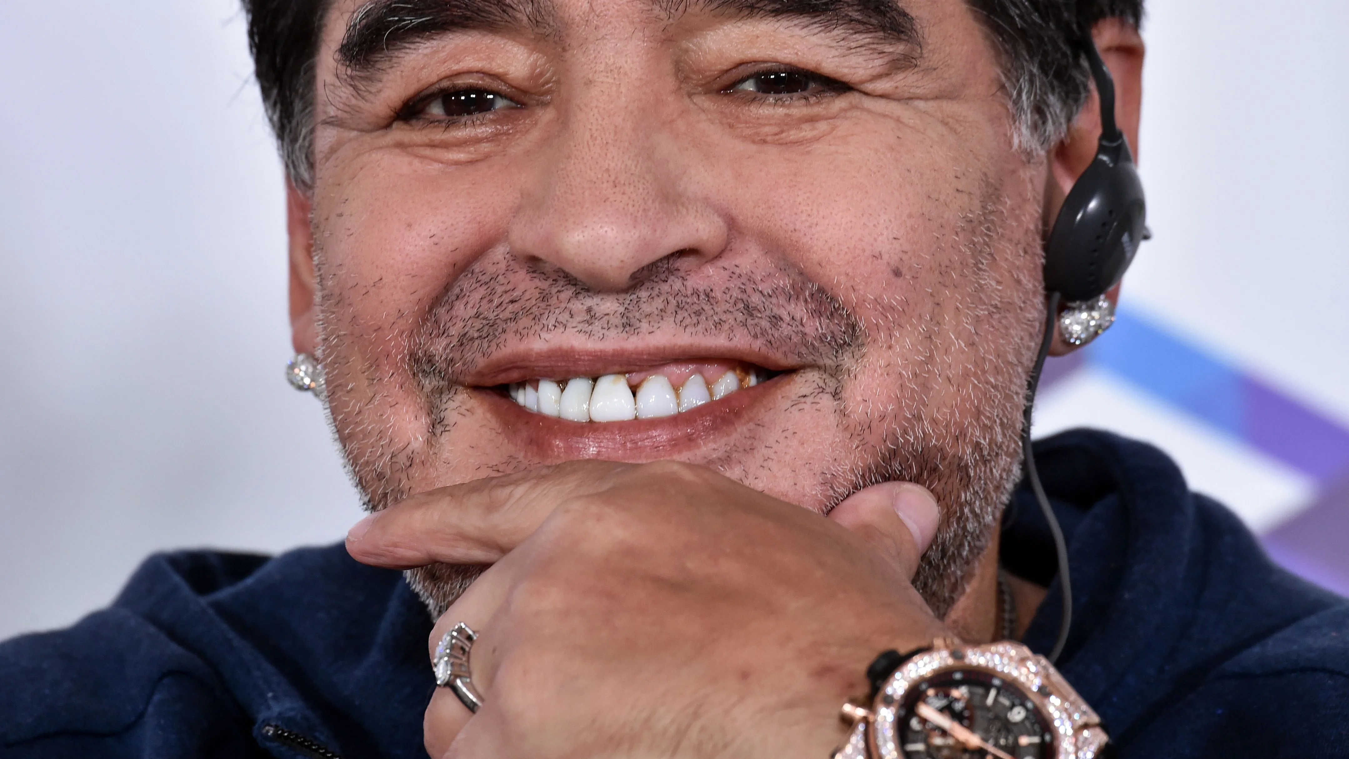 Diego Maradona en rueda de prensa