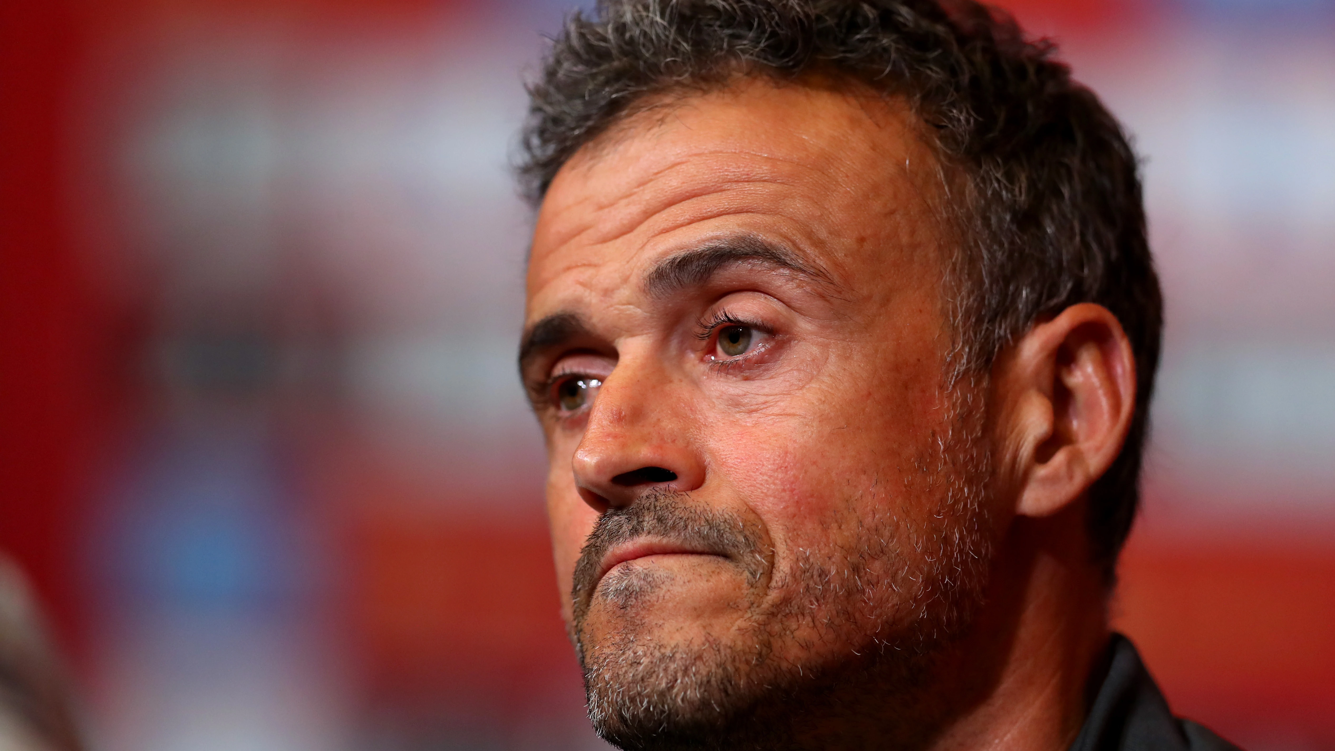 Luis Enrique, en una rueda de prensa