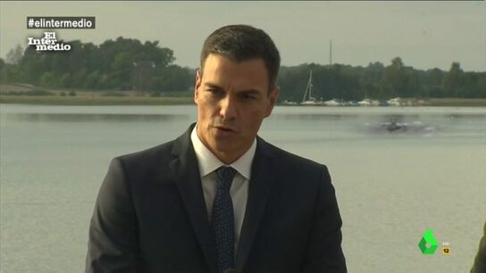 Pedro S&aacute;nchez habla a la prensa