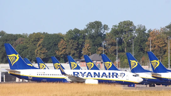 Imagen de archivo de aviones de Ryanair Imagen de archivo de aviones de Ryanair