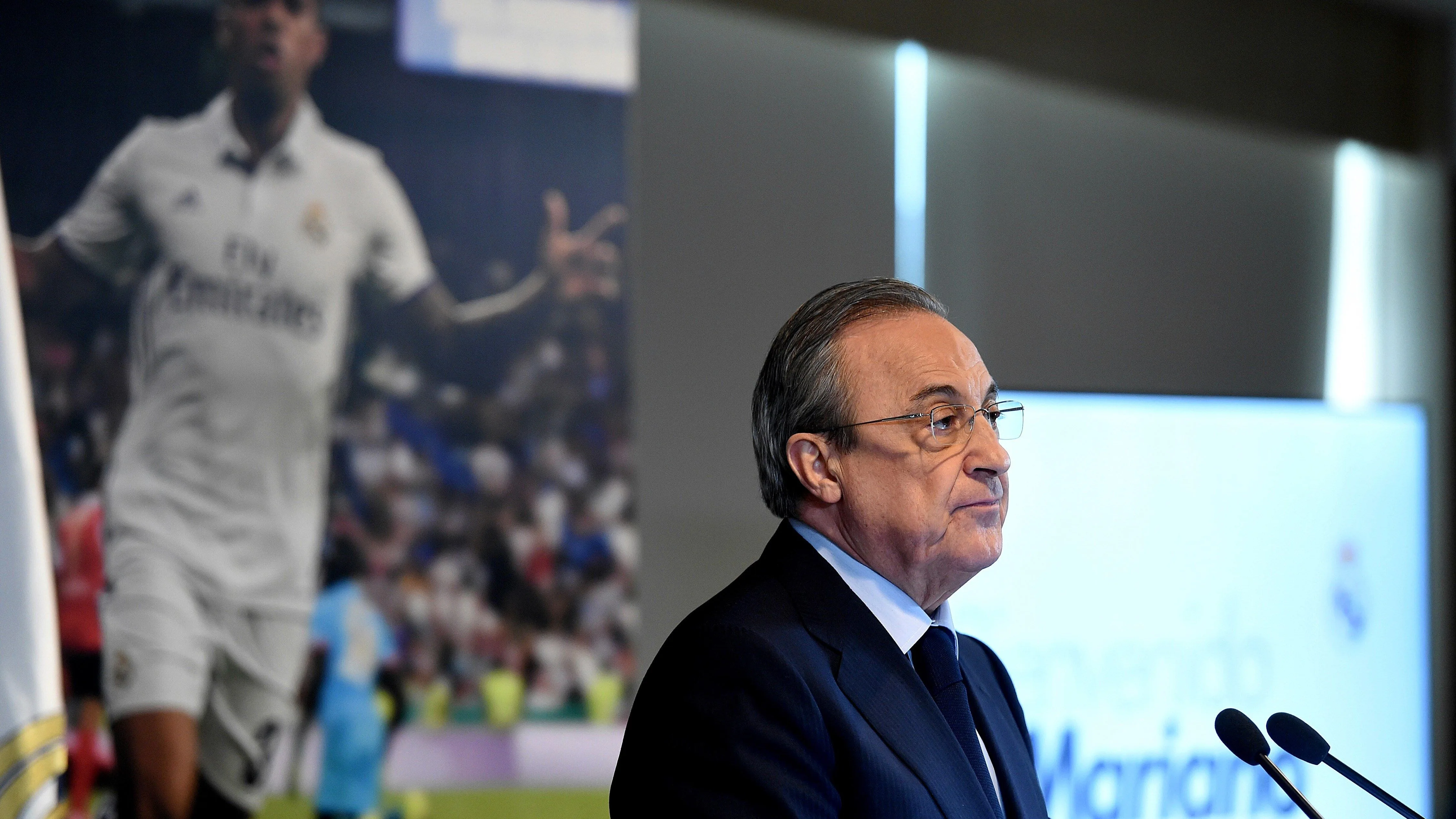 Florentino Pérez, durante la presentación de Mariano