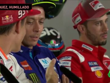 Valentino Rossi se niega a darle la mano a Marc M&aacute;rquez