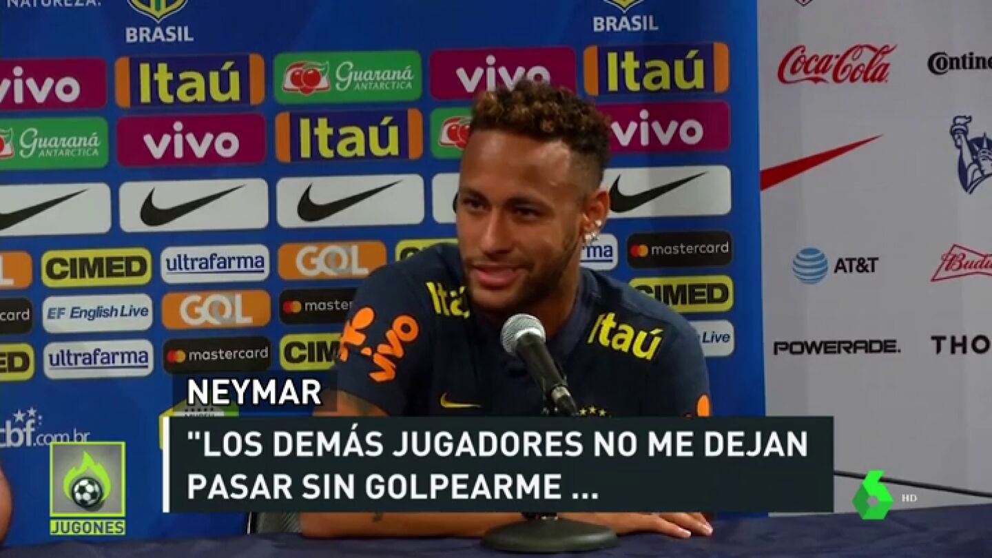 Neymar se queja de las faltas que recibi&oacute; durante el Mundial: "No me dejan pasar sin golpearme"